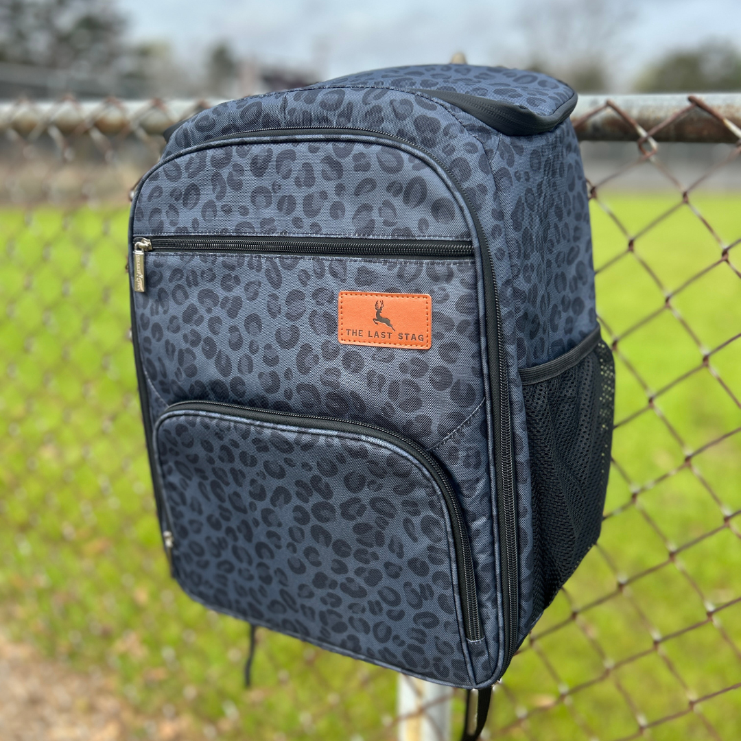 Black Leopard Backpack Cooler