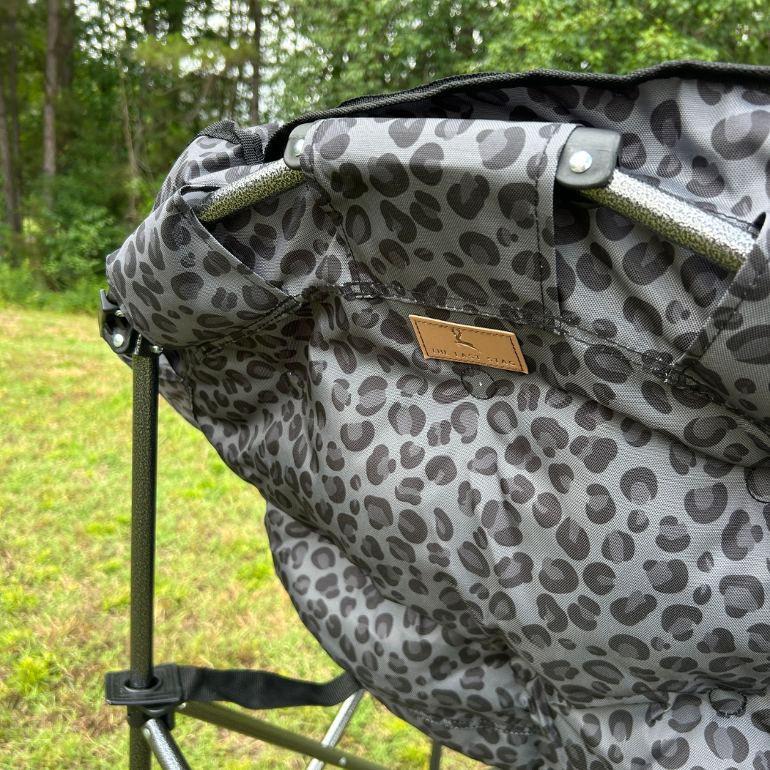 Black Leopard - Heated Camping Chair