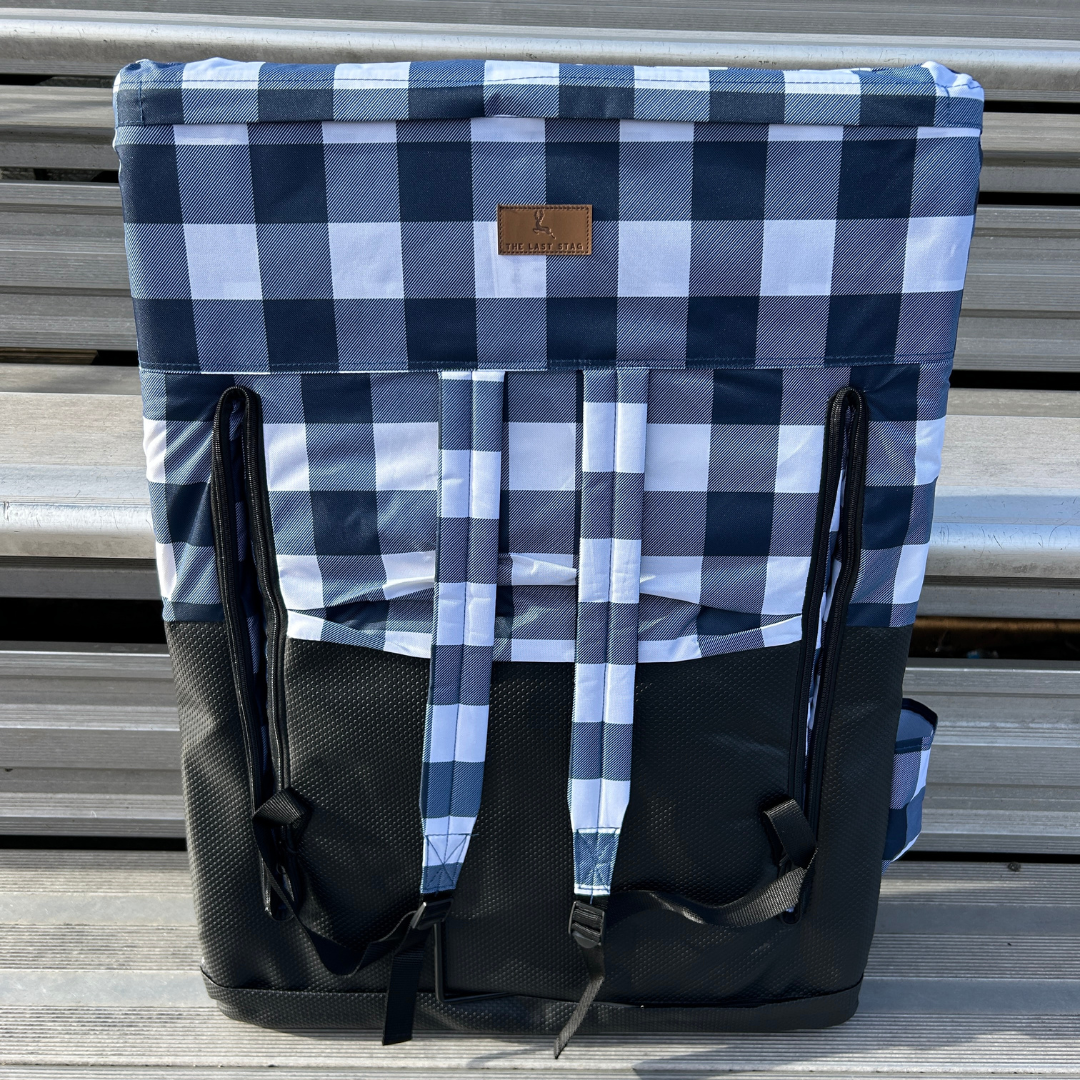 Navy Buffalo 23" Stadium Seat with Armrests