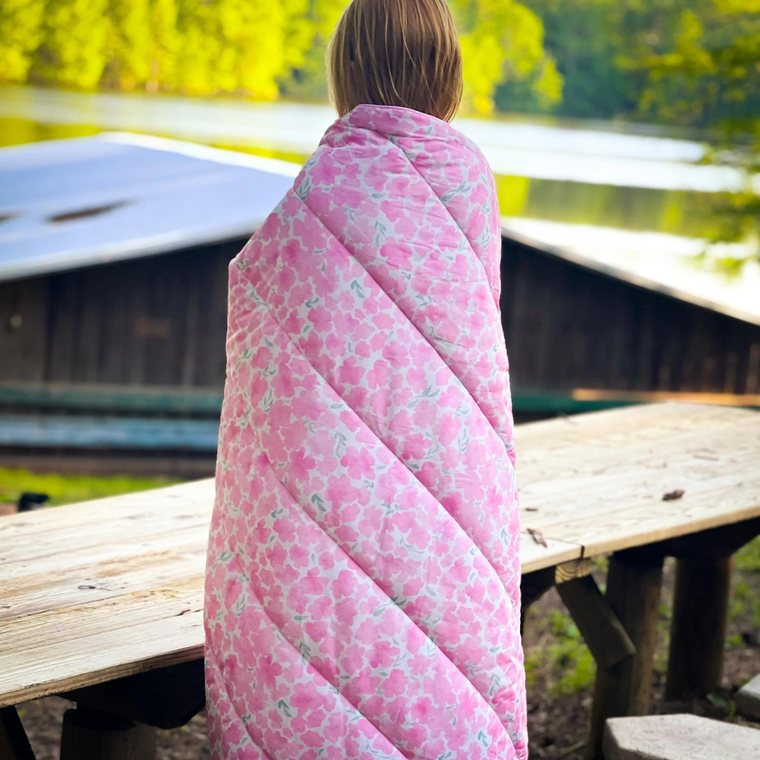 Dainty Pinks Wearable Outdoor Puffy Blanket The Last Stag