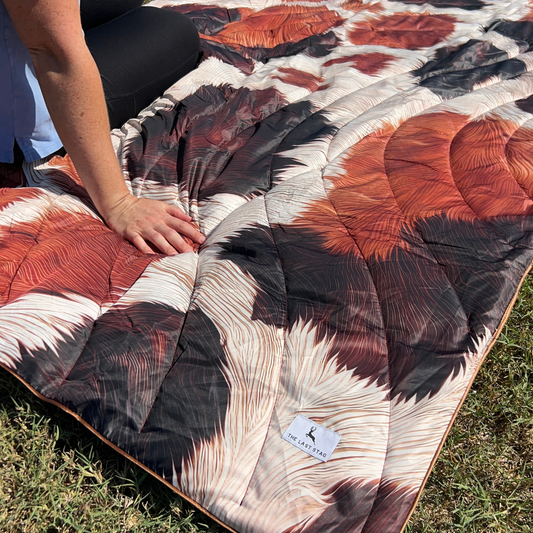 Brown Cow - Indoor/Outdoor Puffy Blanket