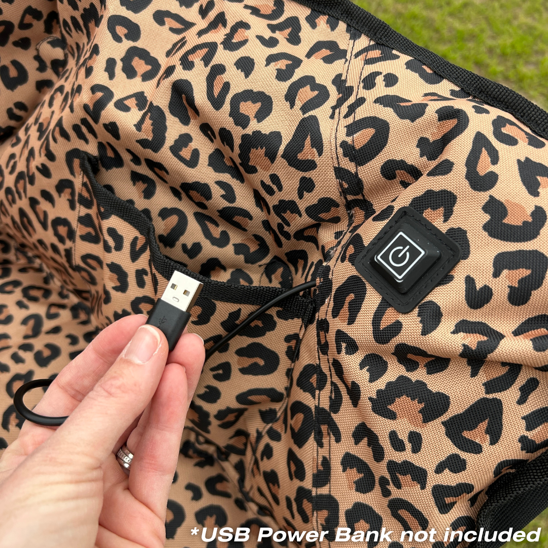 Leopard Print - Heated Sideline Chair