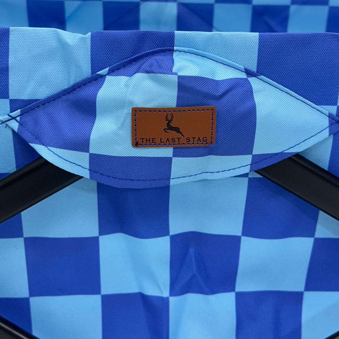 Blue Checkerboard Stroller Wagon