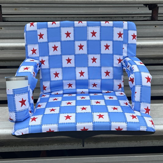 Red Stars 23" Stadium Seat with Armrests