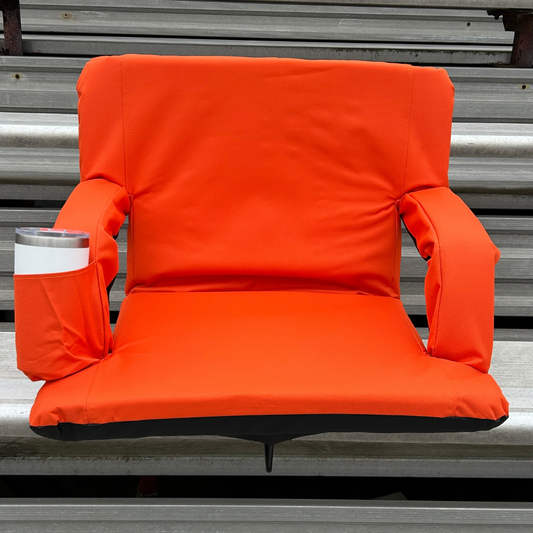 Orange 23" Stadium Seat with Armrests