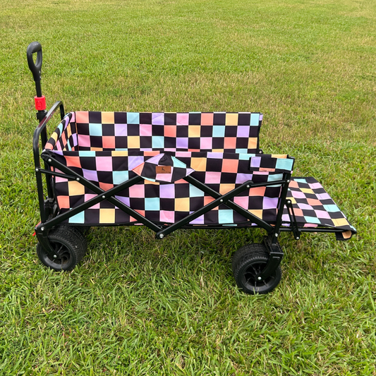Retro Checkerboard Tailgate Wagon