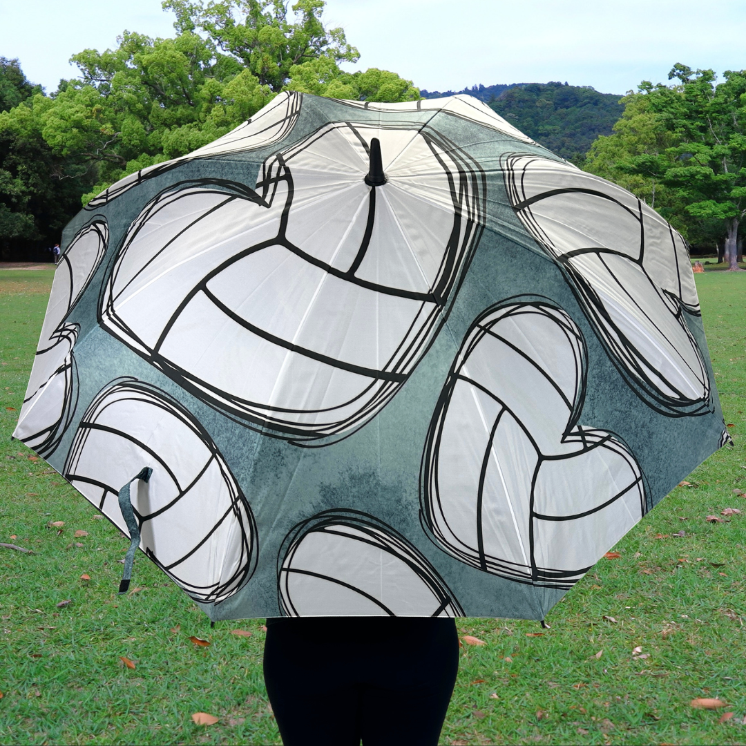 Volleyball Hearts - Large Golf Umbrella