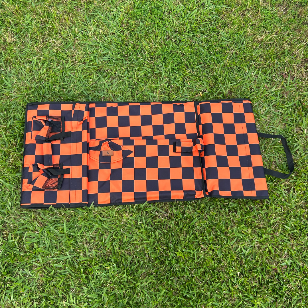 Orange Checkerboard Tailgate Wagon