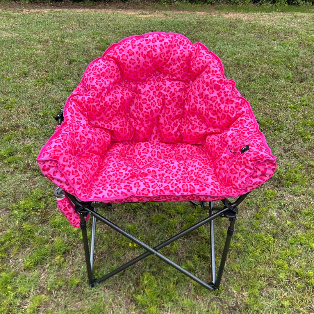 Pink Leopard - Heated Camping Chair