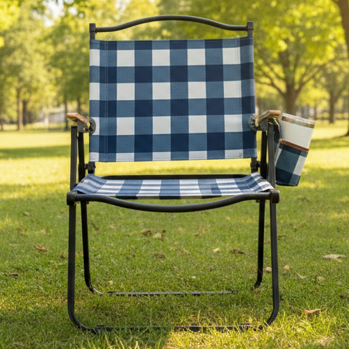 Navy Buffalo Folding Lawn Chair