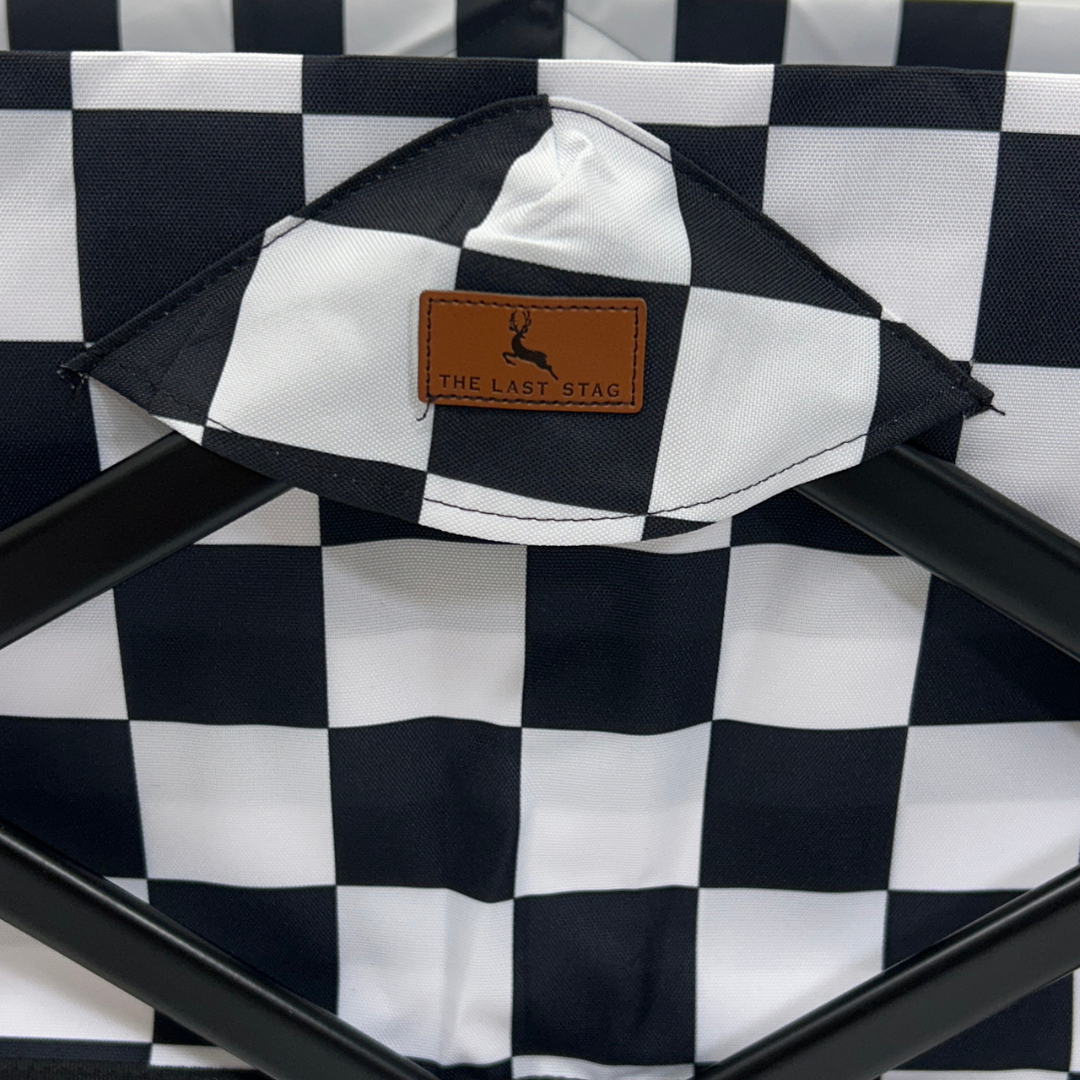 Black and White Checkerboard Stroller Wagon