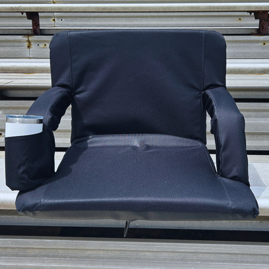 Black Stadium Seat with Armrests