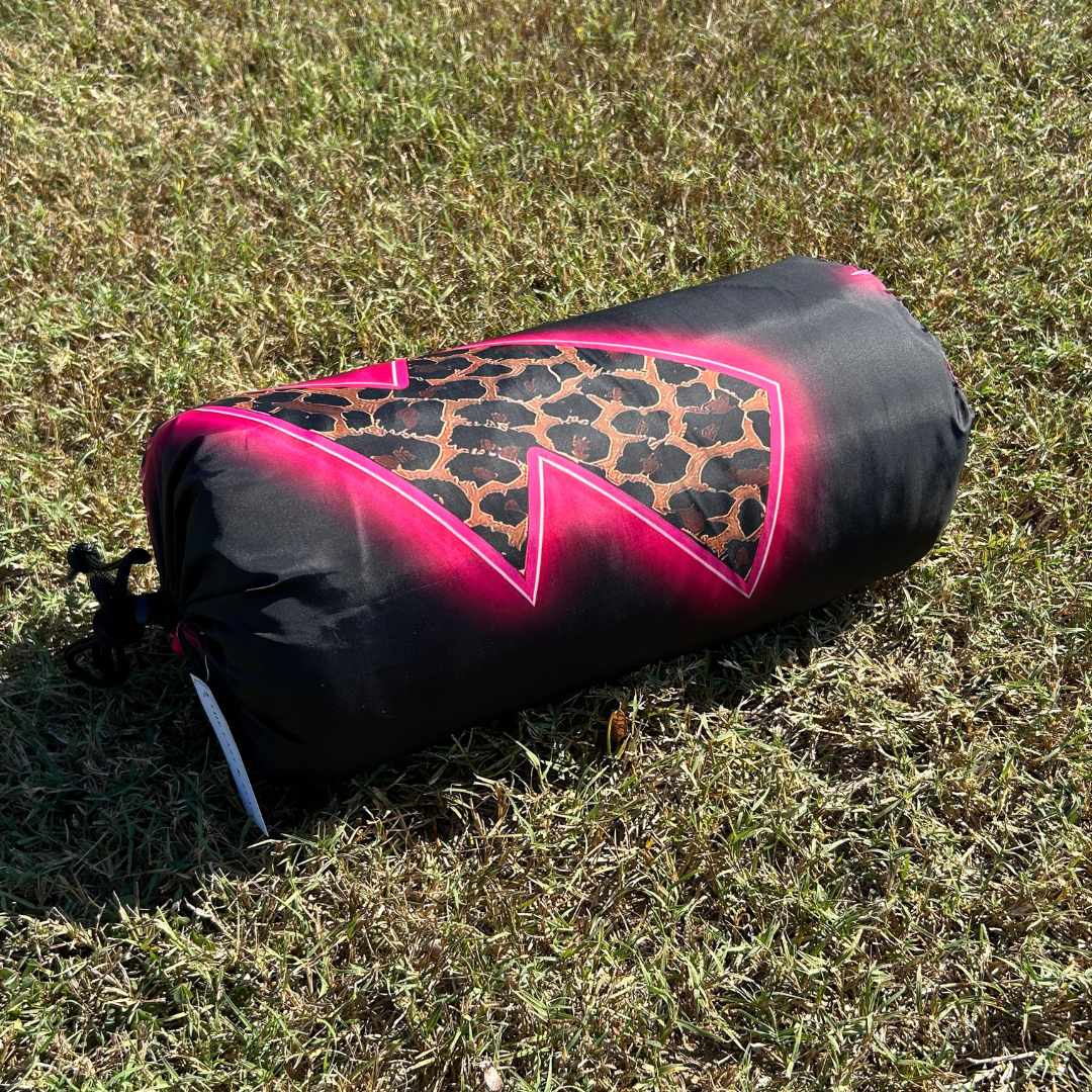 Pink Leopard Lightning Bolts - Indoor/Outdoor Puffy Blanket