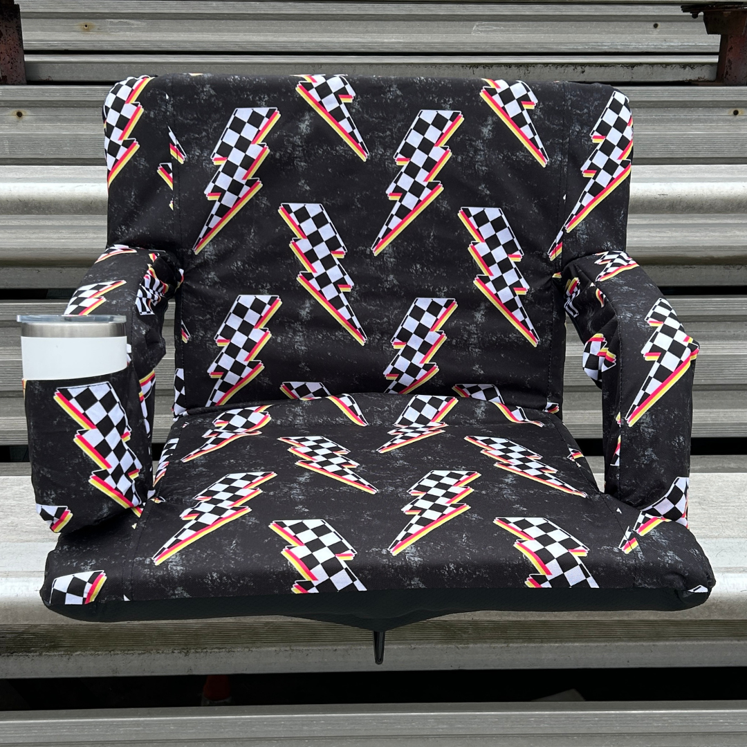 Racing Bolts 23" Stadium Seat with Armrests
