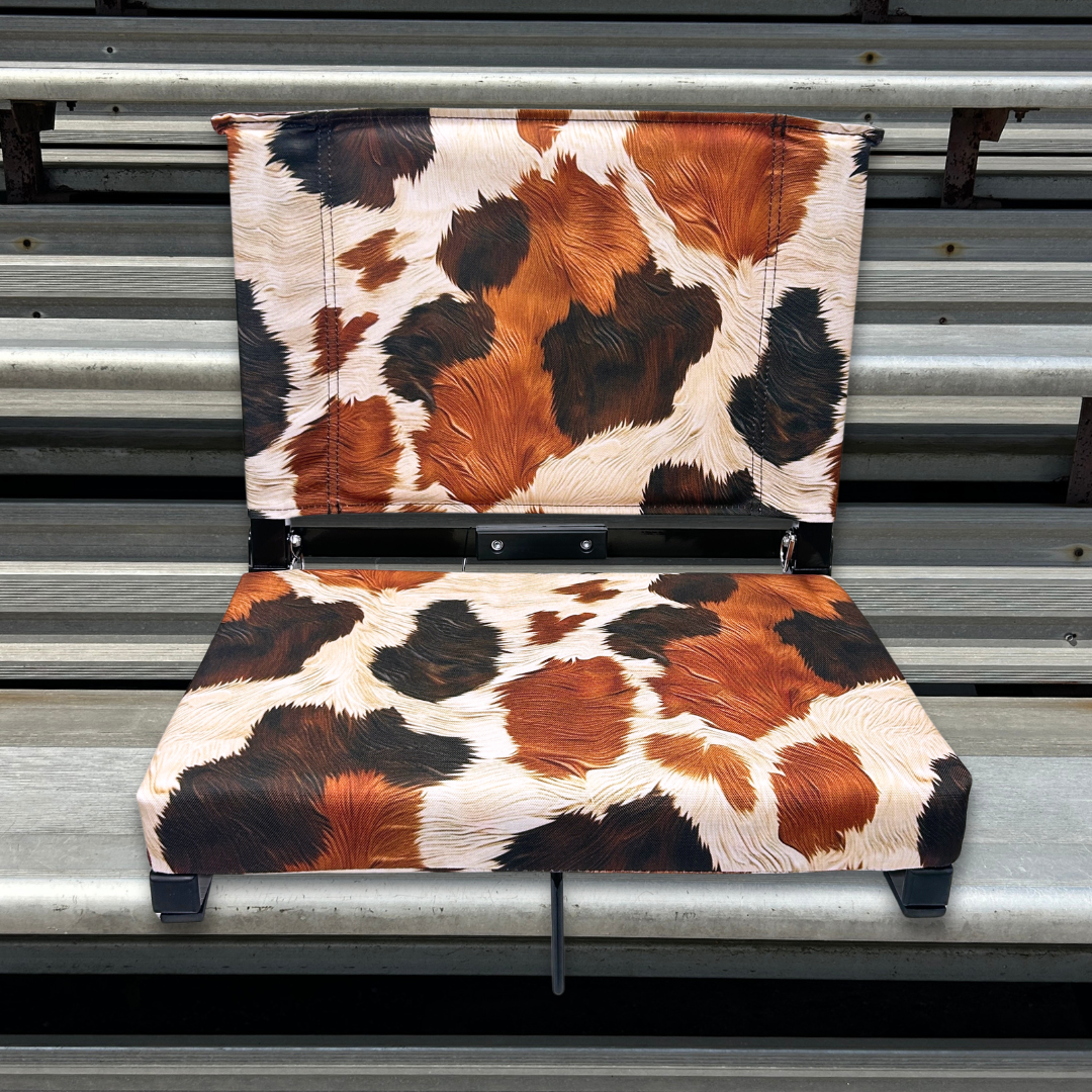 Brown Cow Folding Stadium Seat