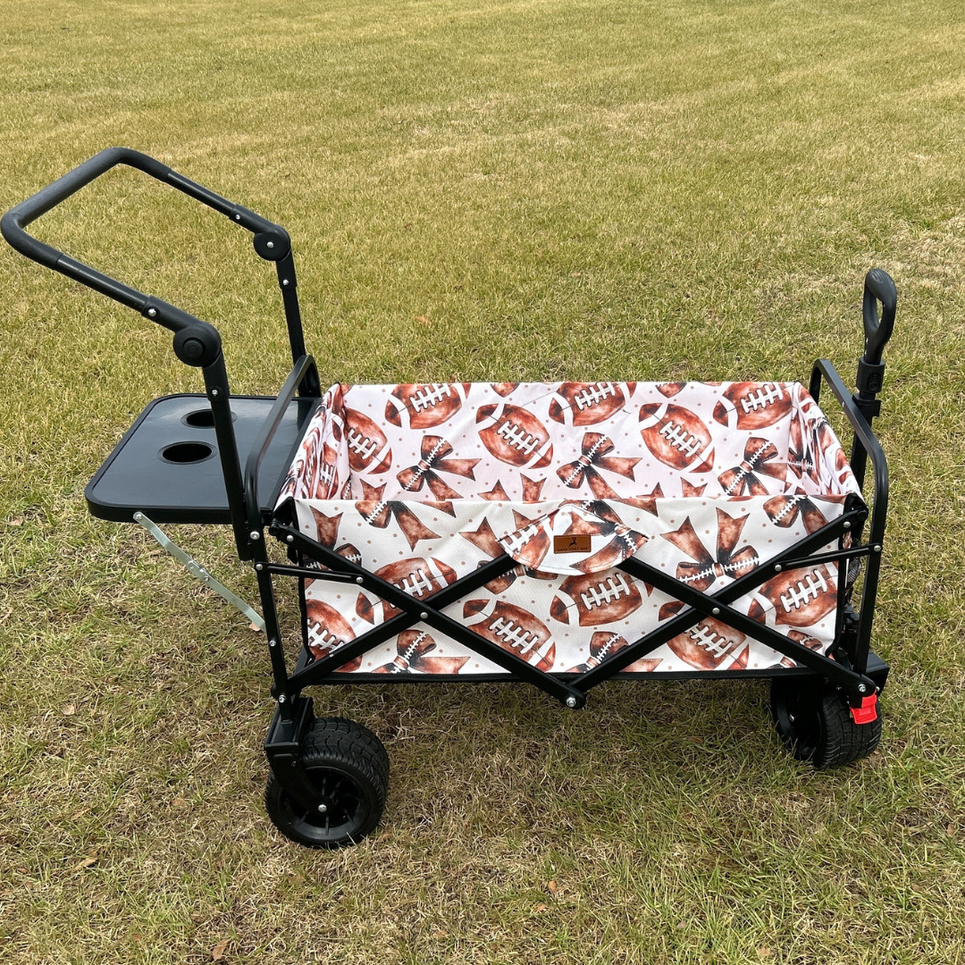 Footballs & Bows Stroller Wagon