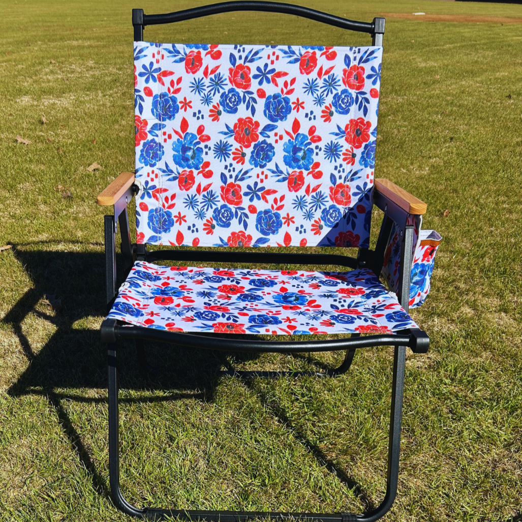 Americana Floral Folding Lawn Chair - Final Sale