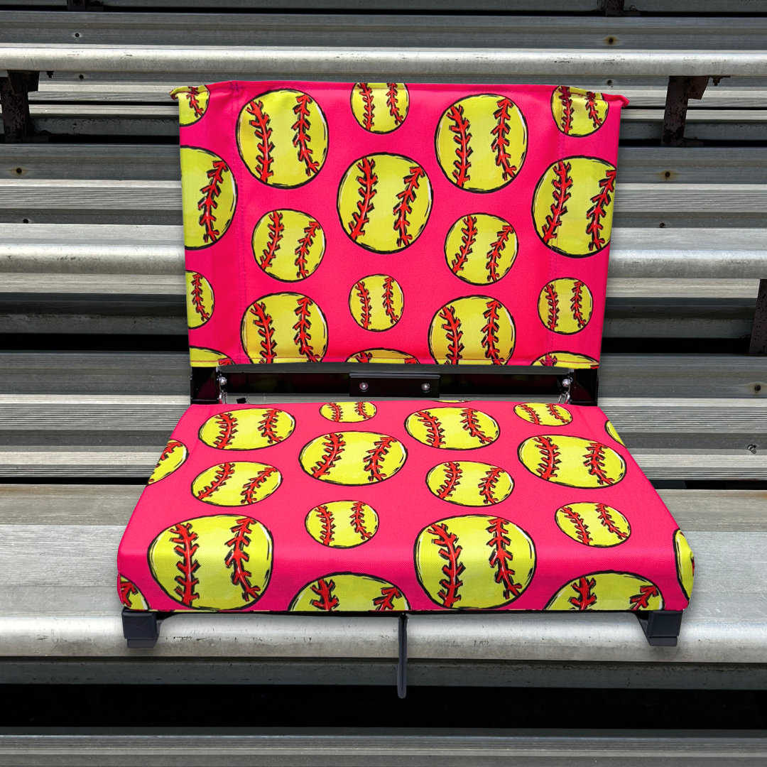 Softball Pink Folding Stadium Seat