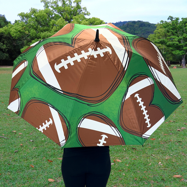 Football Hearts - Large Golf Umbrella