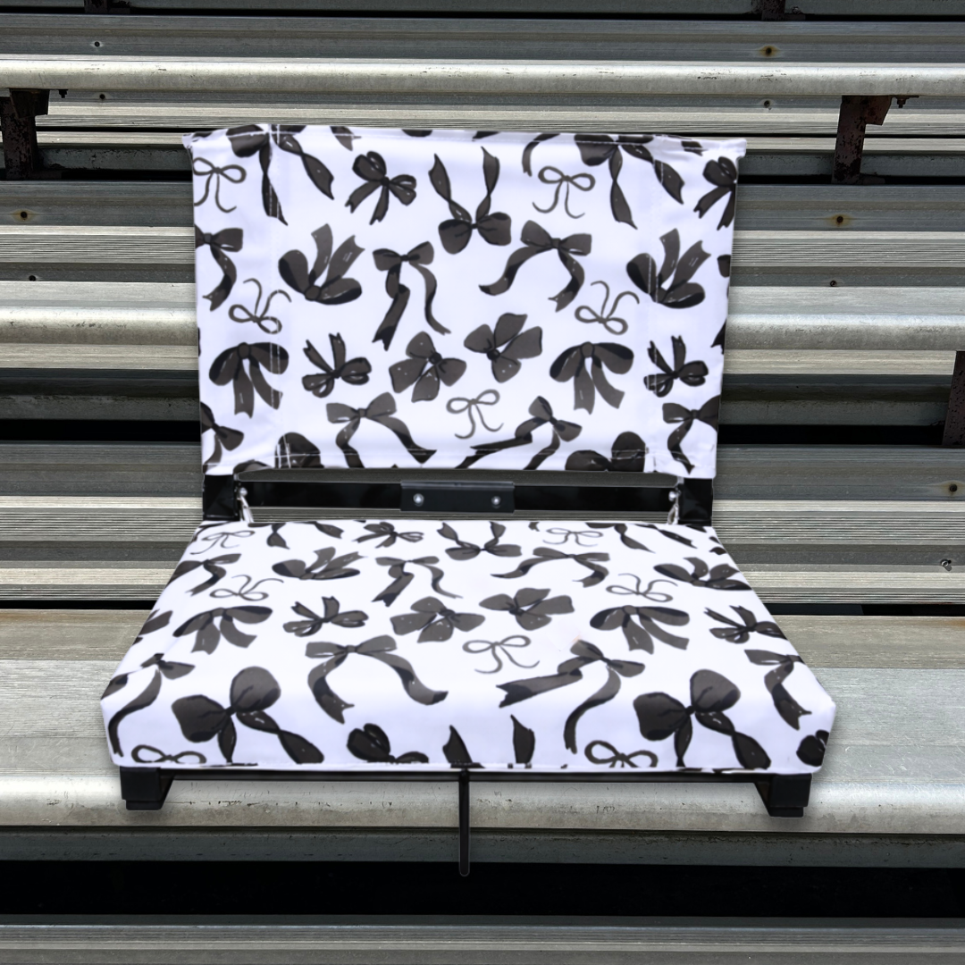 Black Bows Folding Stadium Seat
