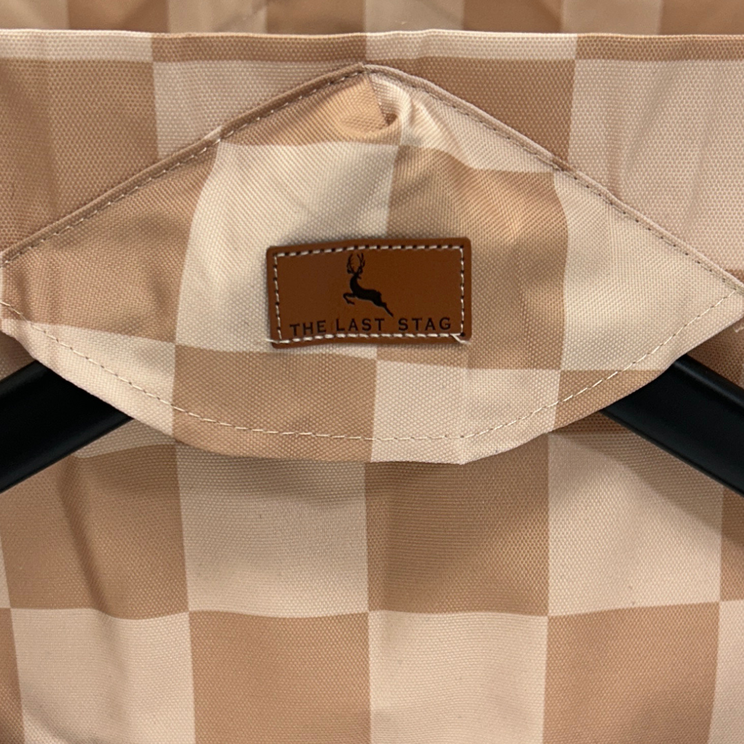 Beige Checkerboard Stroller Wagon