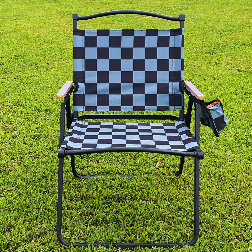 Grey Checkerboard Folding Lawn Chair – The Last Stag