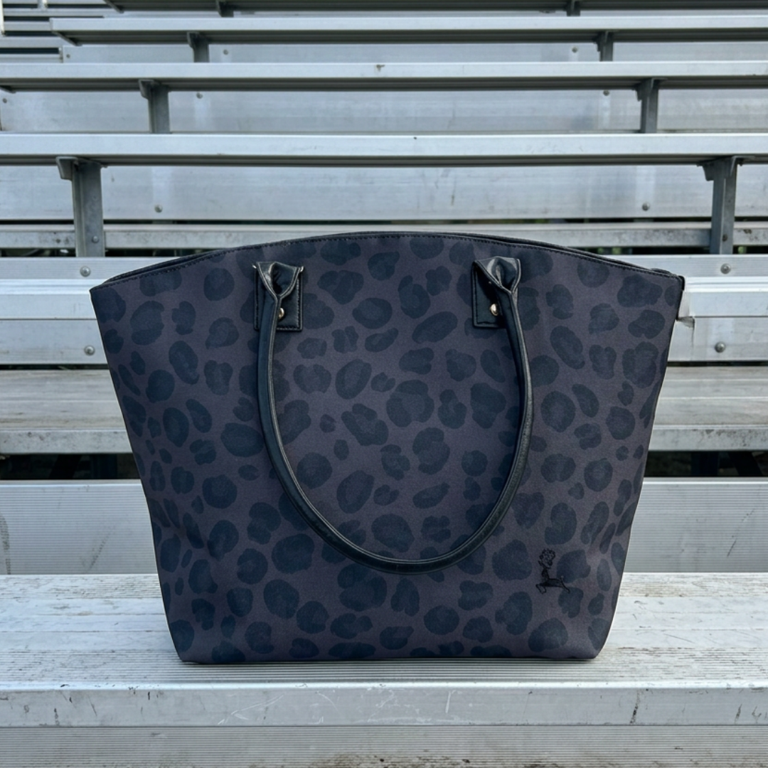 Black Leopard Tote Bag