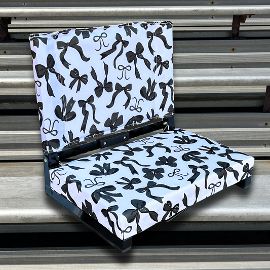 Black Bows Folding Stadium Seat