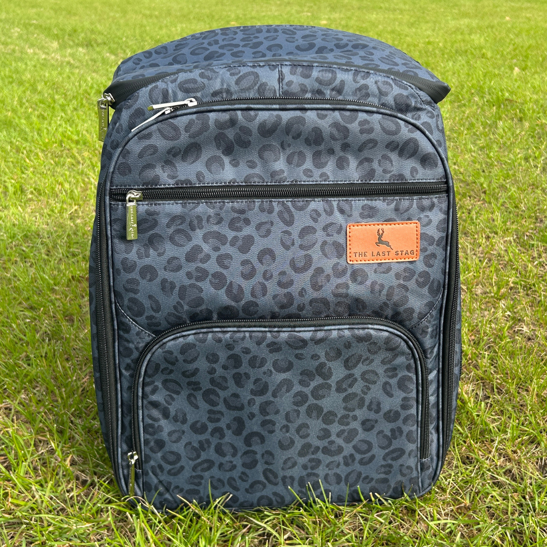 Black Leopard Backpack Cooler