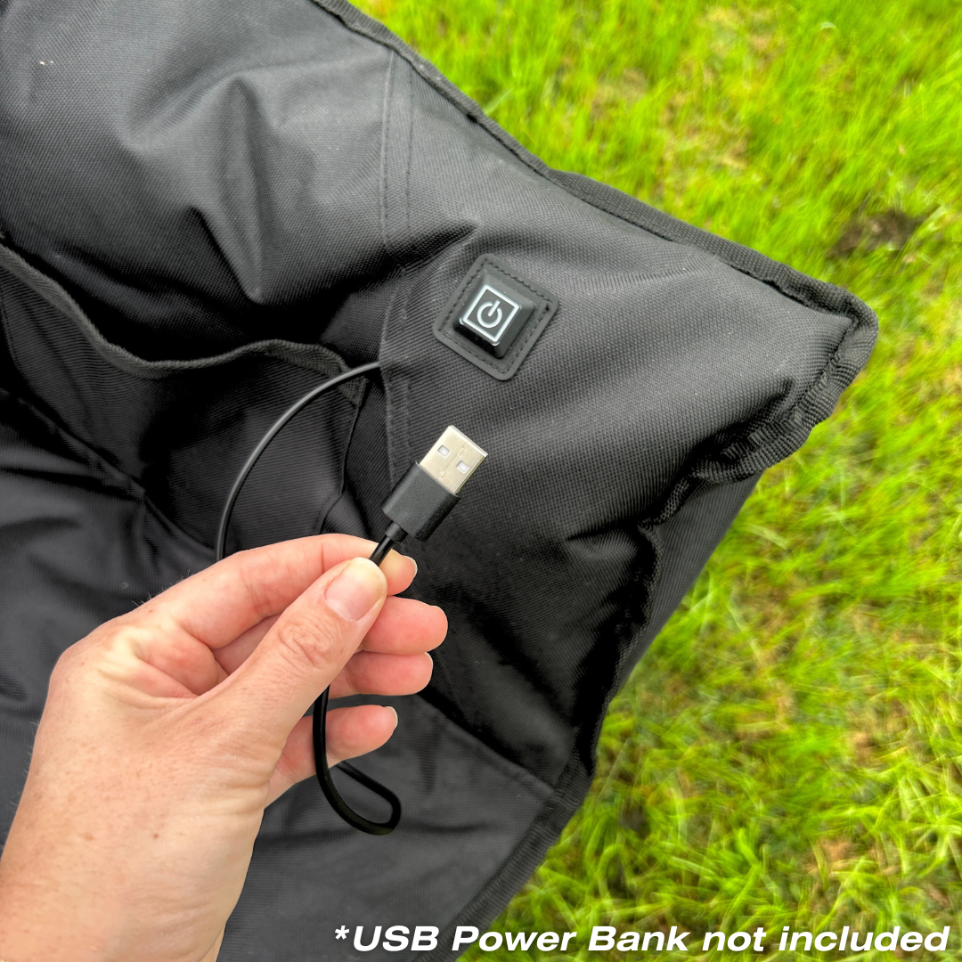 Black - Heated Camping Chair