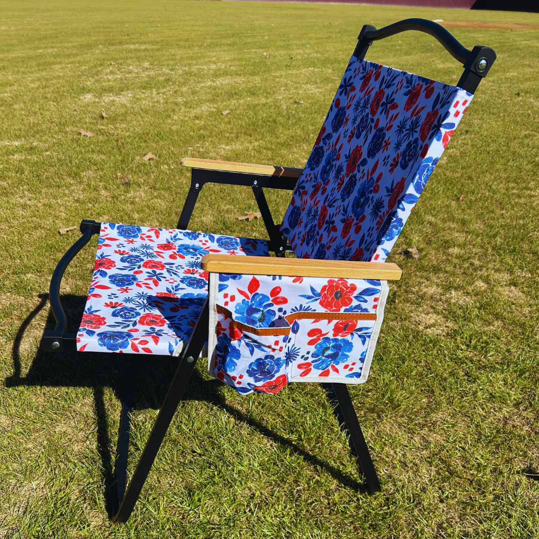 Americana Floral Folding Lawn Chair - Final Sale