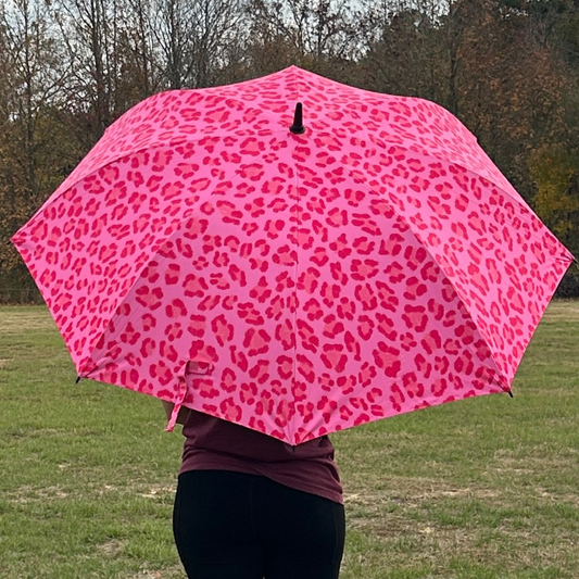 Pink Leopard - UPF 50+ Large Golf Umbrella