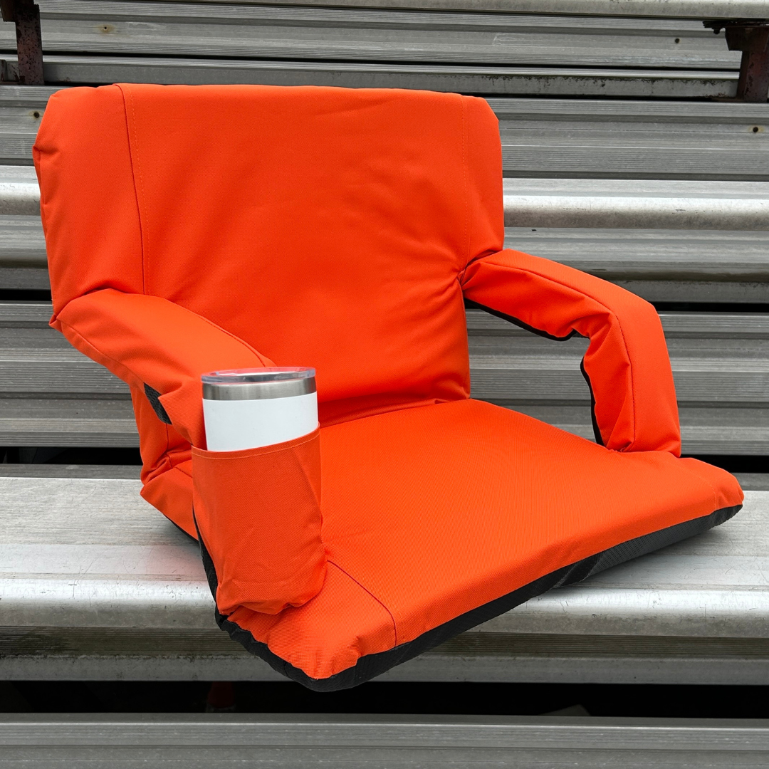 Orange 23" Stadium Seat with Armrests