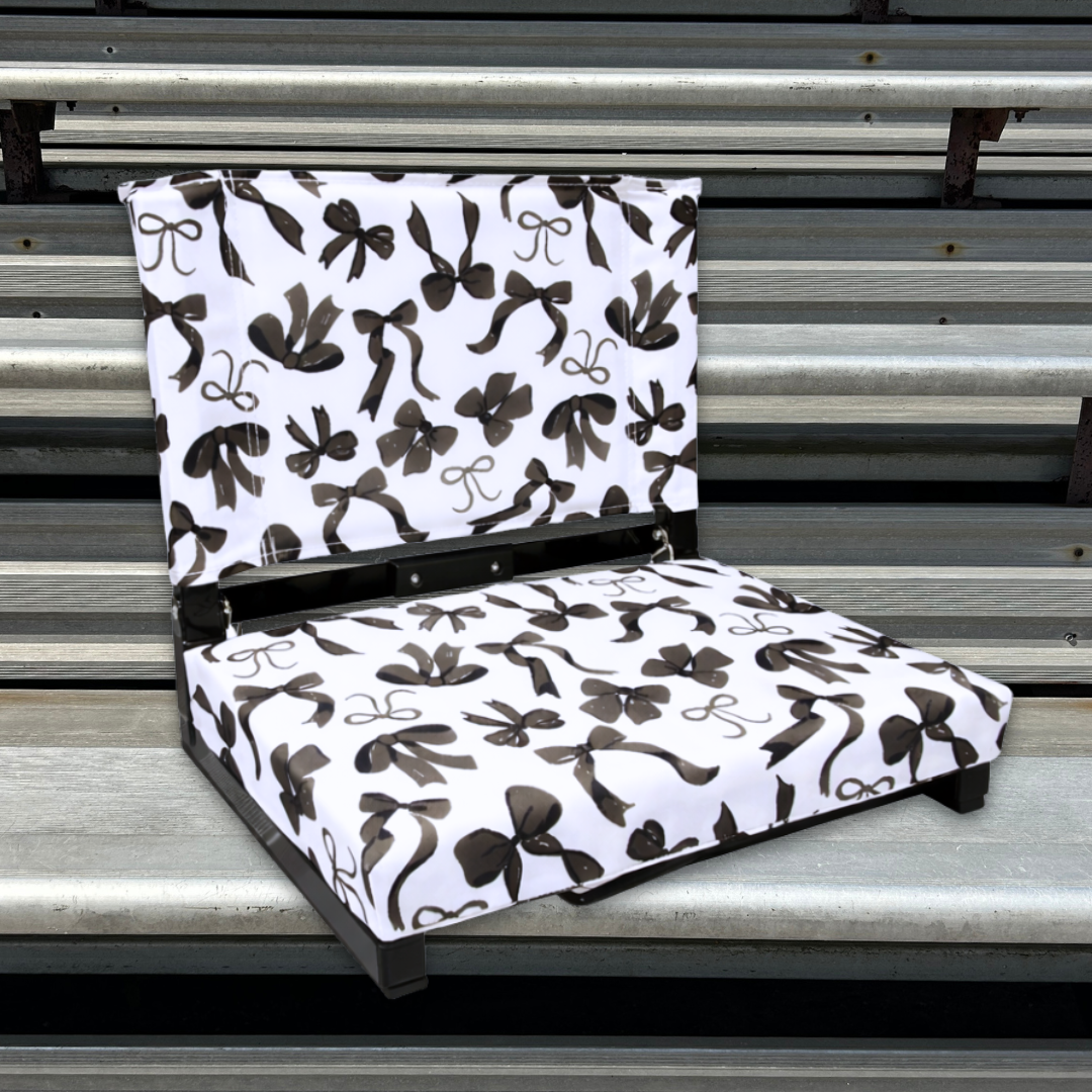 Black Bows Folding Stadium Seat