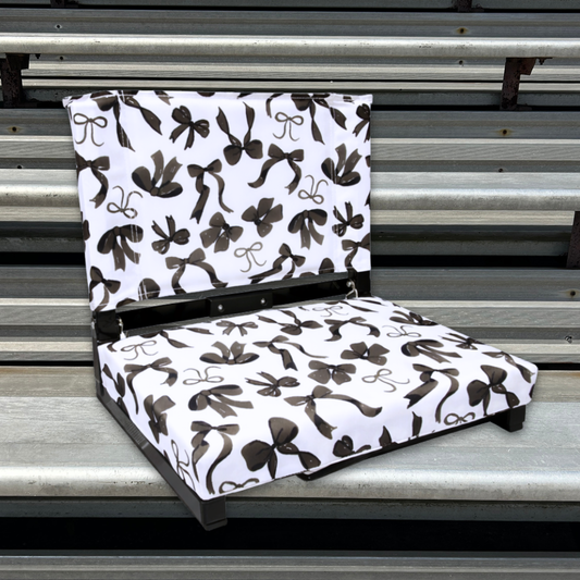 Black Bows Folding Stadium Seat