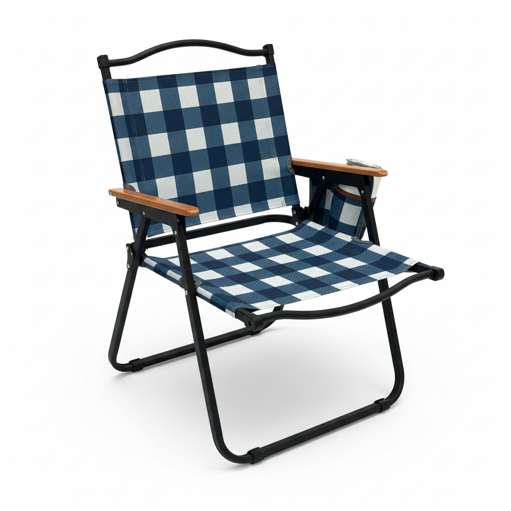 Navy Buffalo Folding Lawn Chair