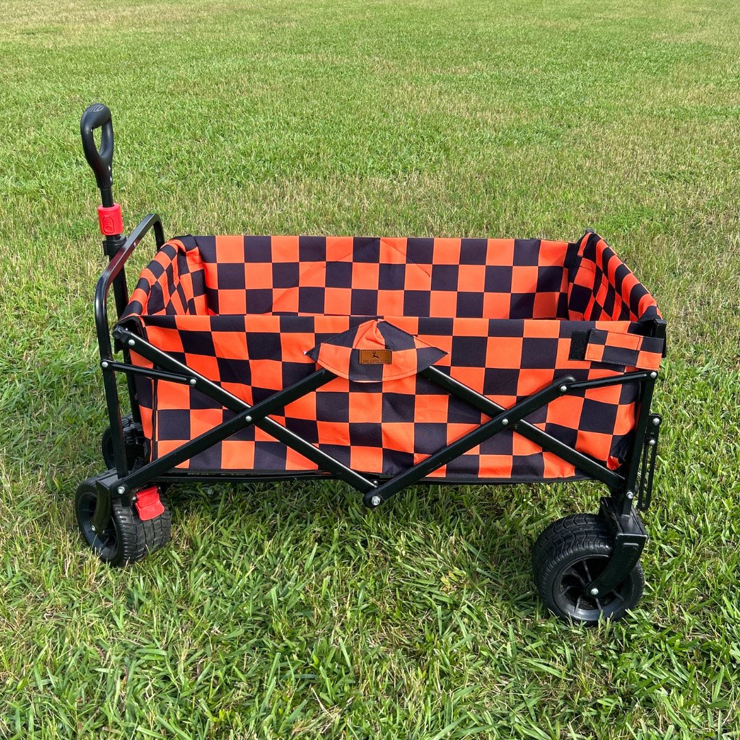 Orange Checkerboard Tailgate Wagon