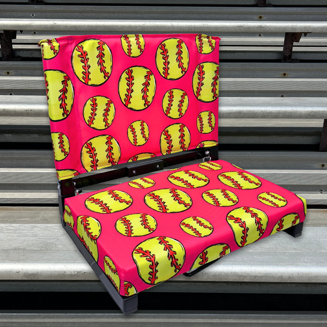 Softball Pink Folding Stadium Seat