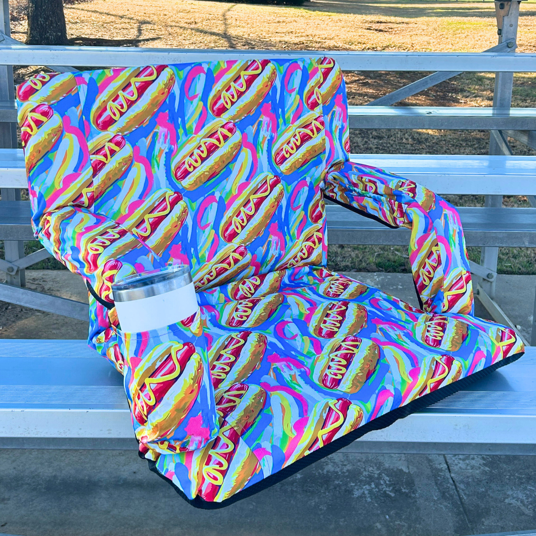 Dinner At The Fields 23" Stadium Seat with Armrests