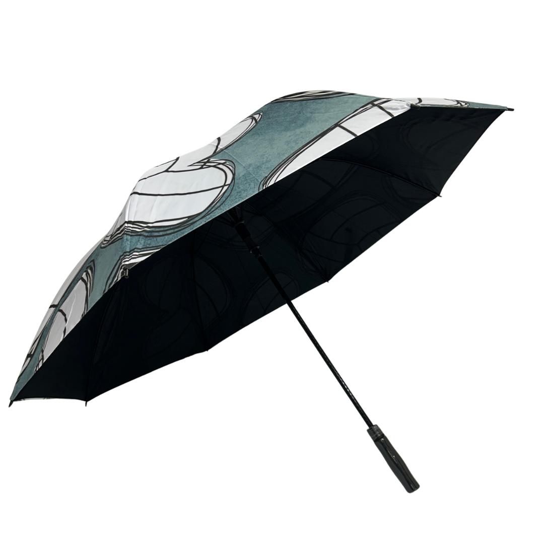 Volleyball Hearts - Large Golf Umbrella
