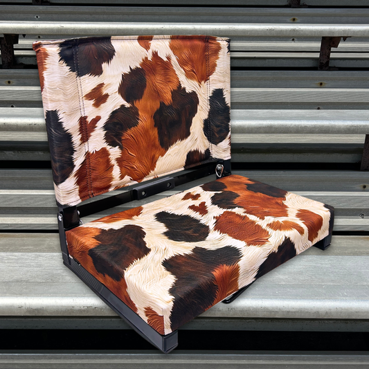 Brown Cow Folding Stadium Seat