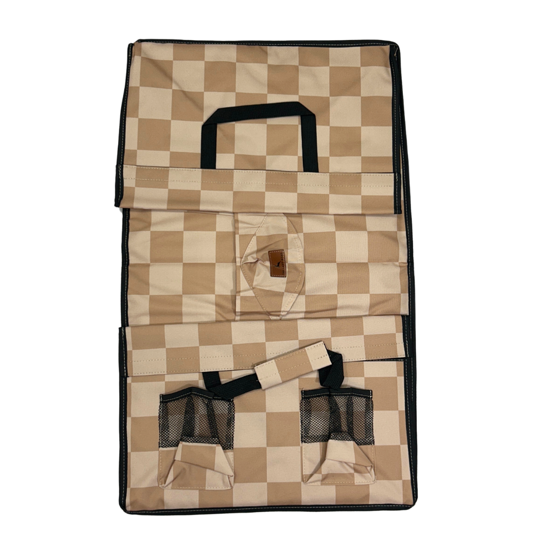 Beige Checkerboard Stroller Wagon