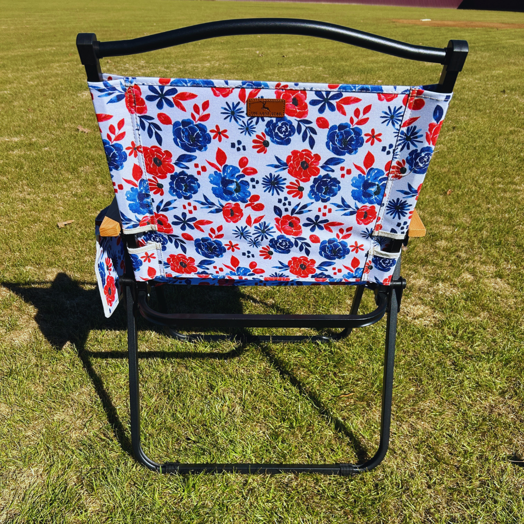 Americana Floral Folding Lawn Chair - Final Sale