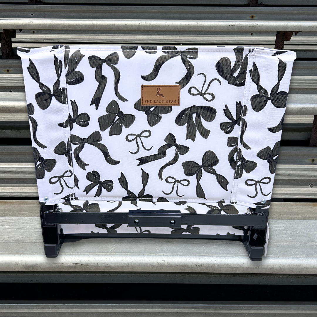 Black Bows Folding Stadium Seat