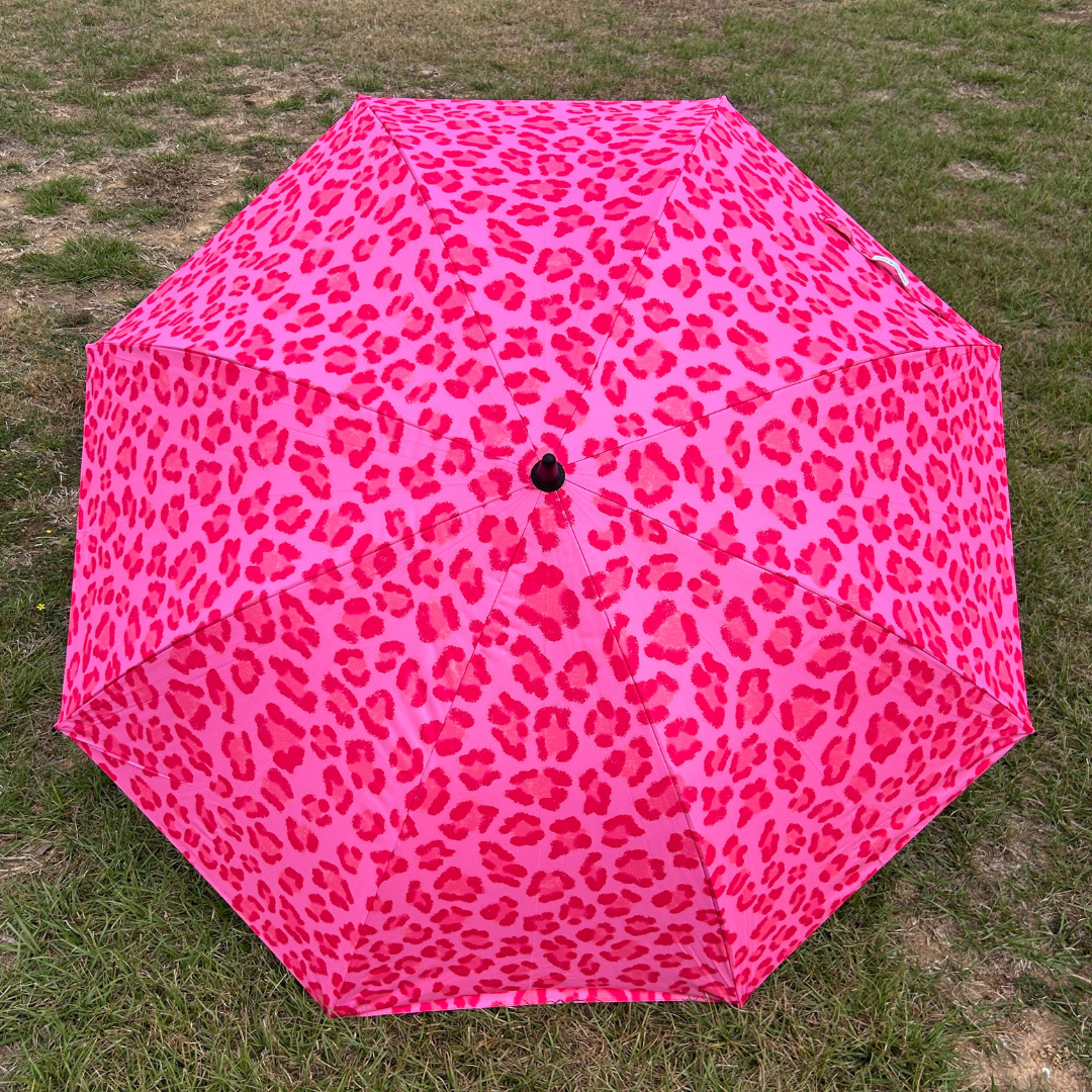 Pink Leopard - UPF 50+ Large Golf Umbrella
