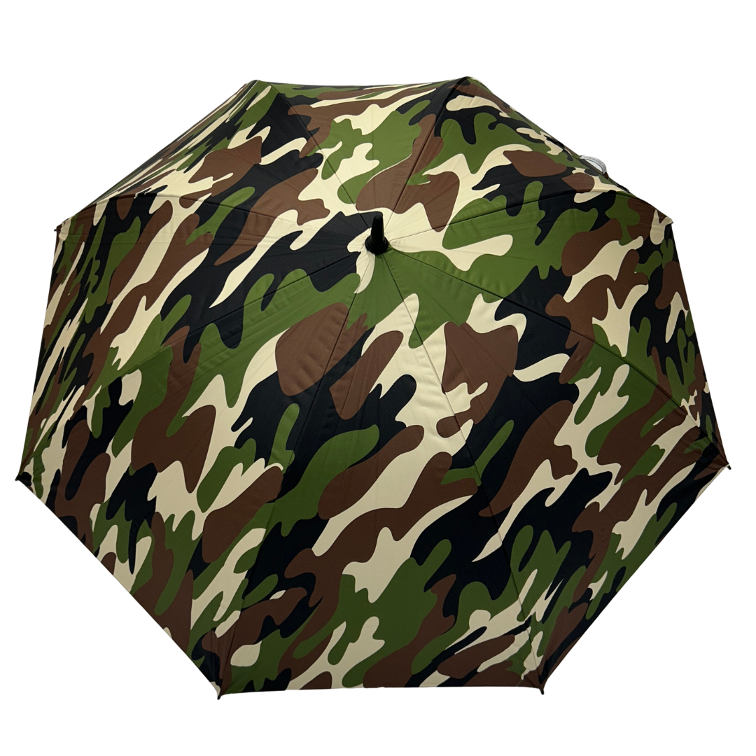 camo patio umbrellas - Large Golf Umbrella PoplinRaspberryStripe Braid vs. Mono Casting Size:M/57 inch hunting umbrella delivers