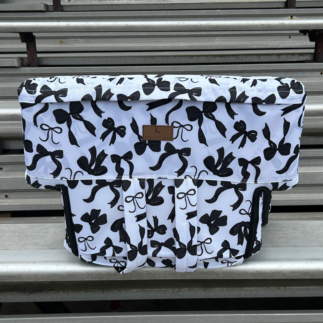 Black Bows 23" Stadium Seat with Armrests