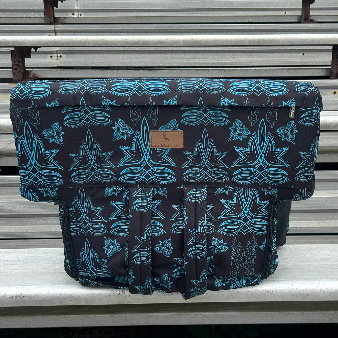 Turquoise Top Stitch 23" Stadium Seat with Armrests