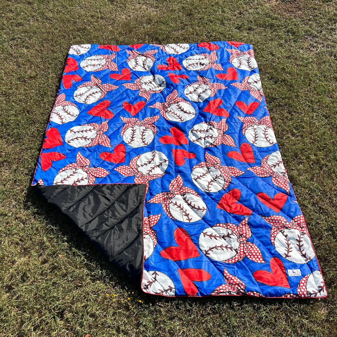 Baseball Mom - Indoor/Outdoor Puffy Blanket