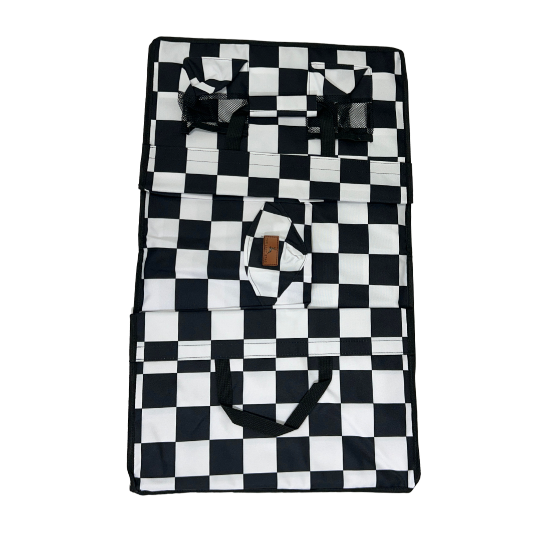 Black and White Checkerboard Stroller Wagon